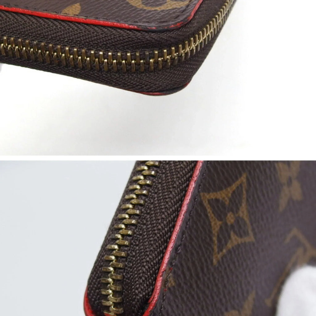 Pre-Owned Louis Vuitton Monogram Clemence Wallet Long Wallet Red M62940 (Good)