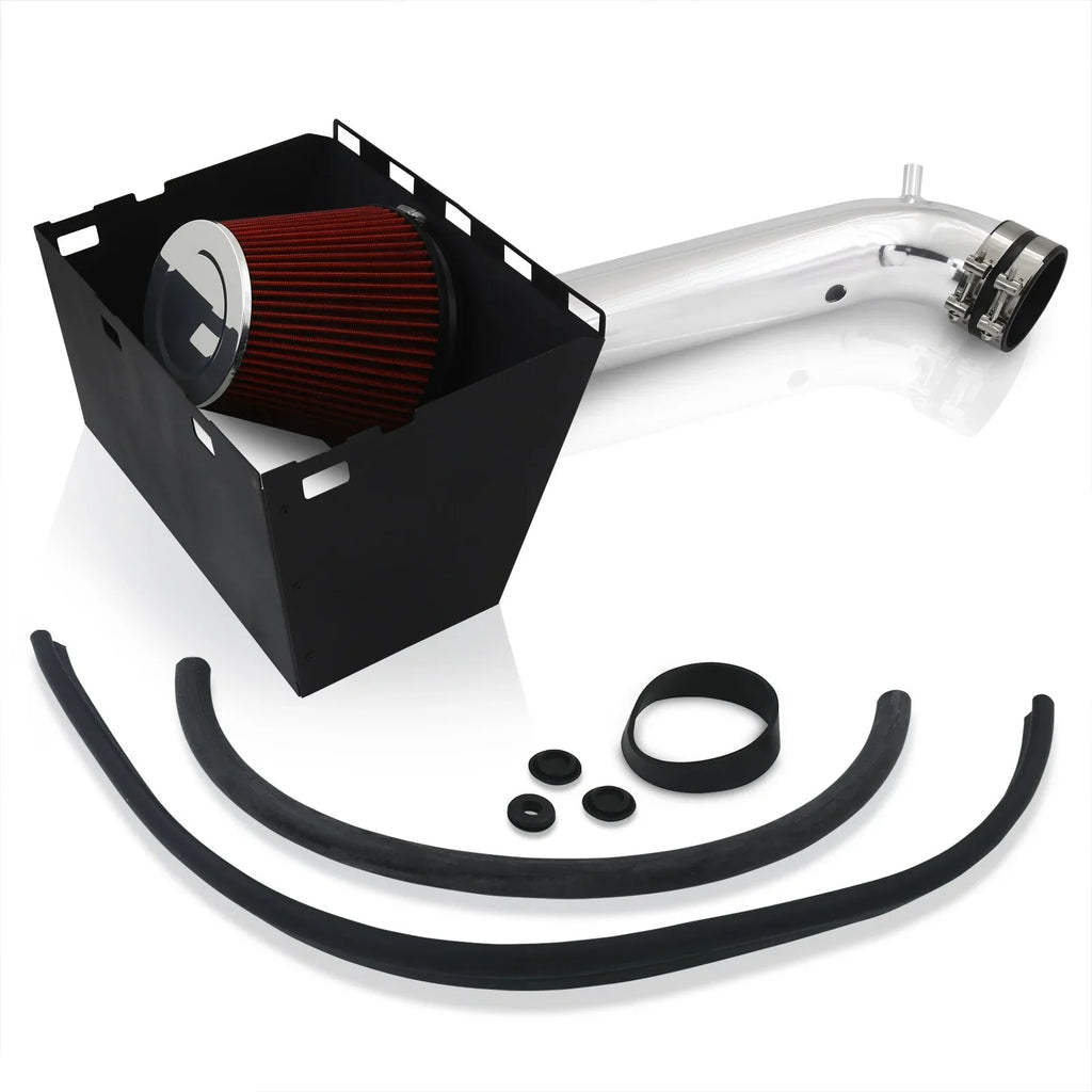 AJP Distributors Cold Air Intake Induction System Polish Aluminum Pipe Heat Shield Matching For Dodge Ram 1500 2500 3500 4.7L 5.7L 2002 2003 2004 2005 2006 2007 2008 02 03 04 05 06 07 08