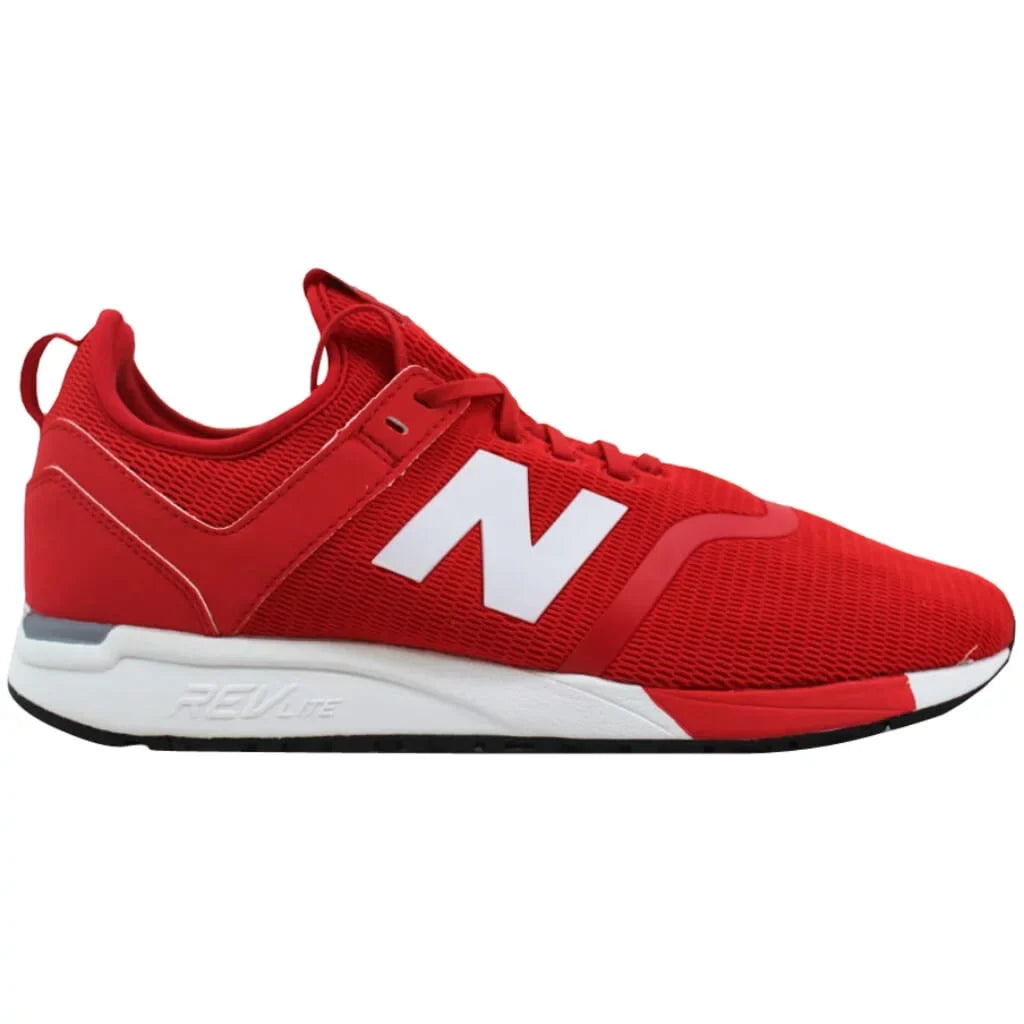 New Balance Mens 247 Decon V1 Sneakers, M11/W12.5, Red/White