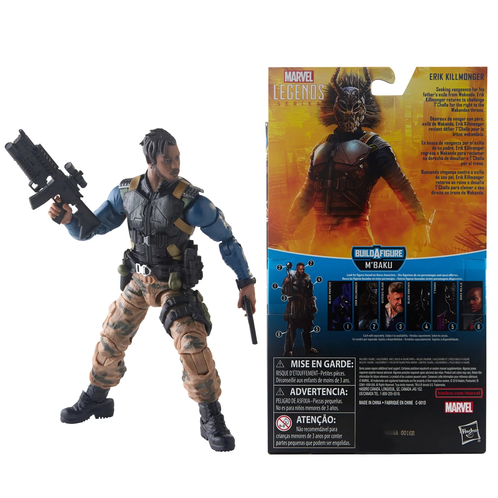 Marvel Legends Series Black Panther 6-inch Erik Killmonger Figure