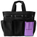 SHANY Beauty Handbag and Makeup Organizer Bag â Large Two-Tone Travel Tote with 2 Handles and 8 External Pockets â Black Canvas