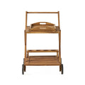 GDF Studio Kenilworth Indoor/Outdoor Acacia Wood 2 Tiered Bar Cart, Natural