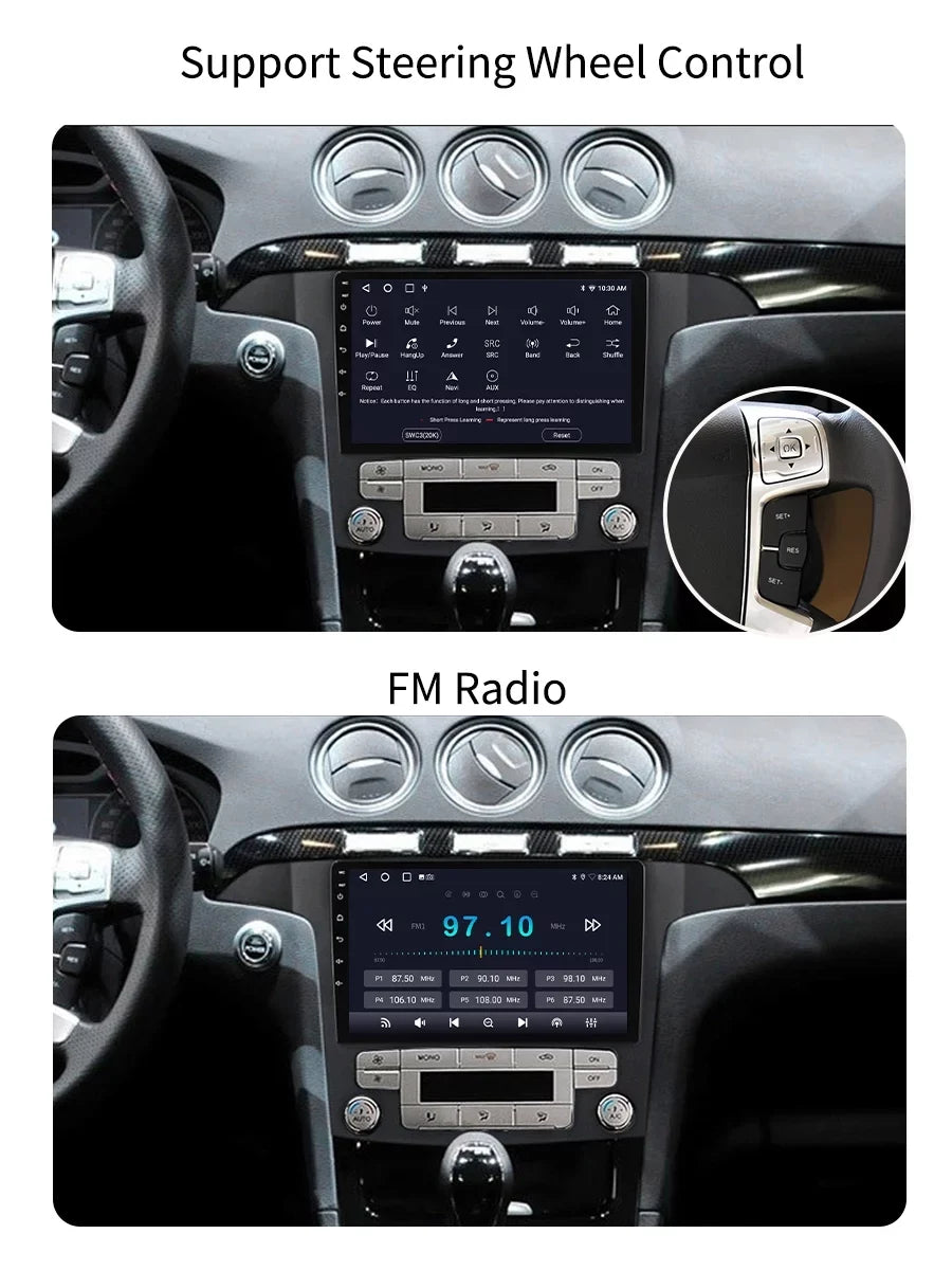 32GB Car Radio GPS Navi For Ford S Max S-MAX 2007 - 2015 Android Screen Car Stereo With Bluetootn Carplay Android Auto