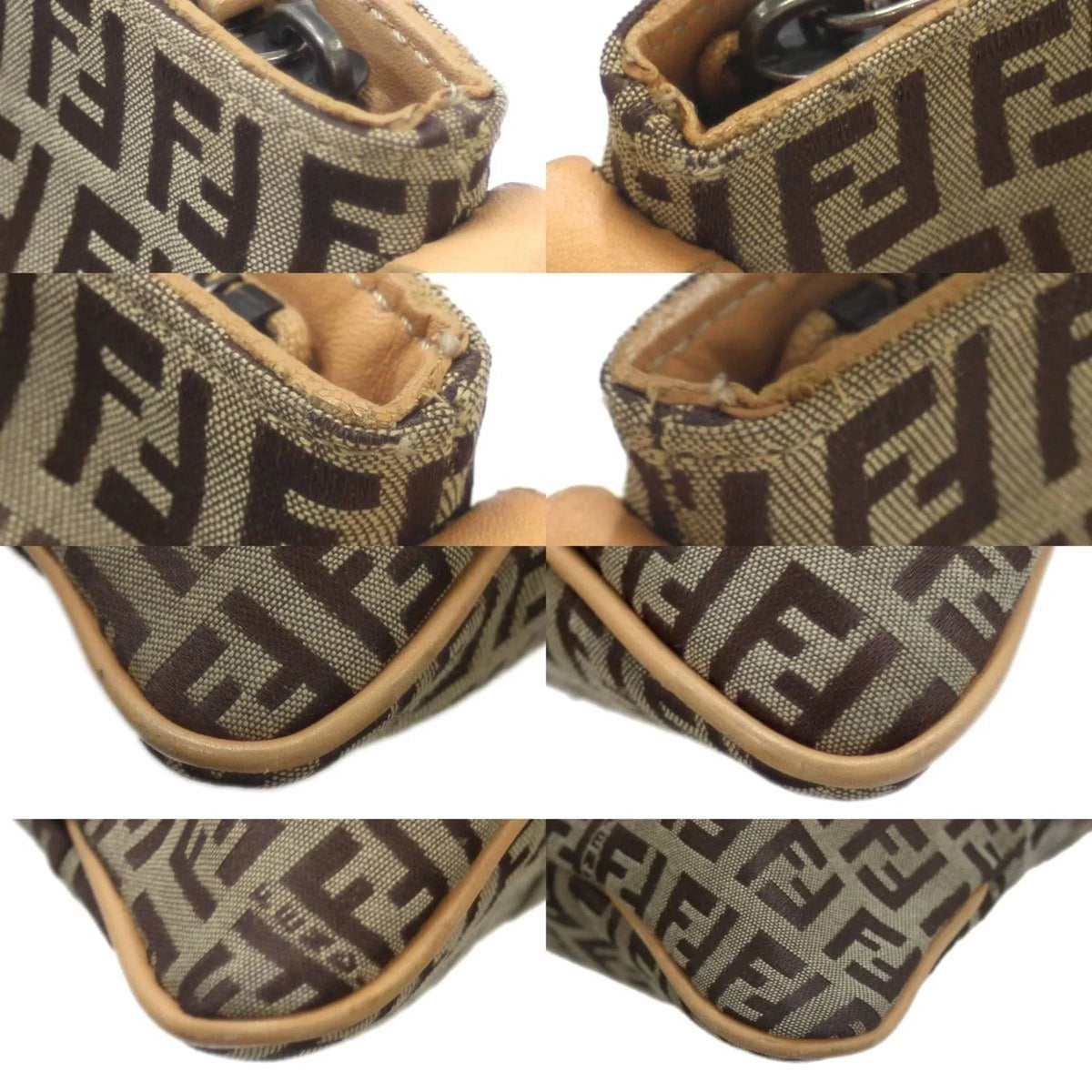 Pre-Owned FENDI Shoulder bag Zucca pattern Brown 2355.7VA020.28E (Good)