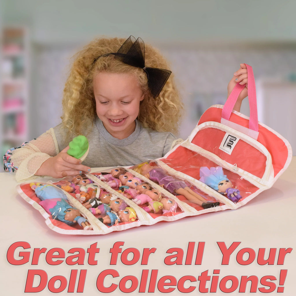 EASYVIEW Toy Storage Organizer Case Matching LOL Doll Bundle (2-items)