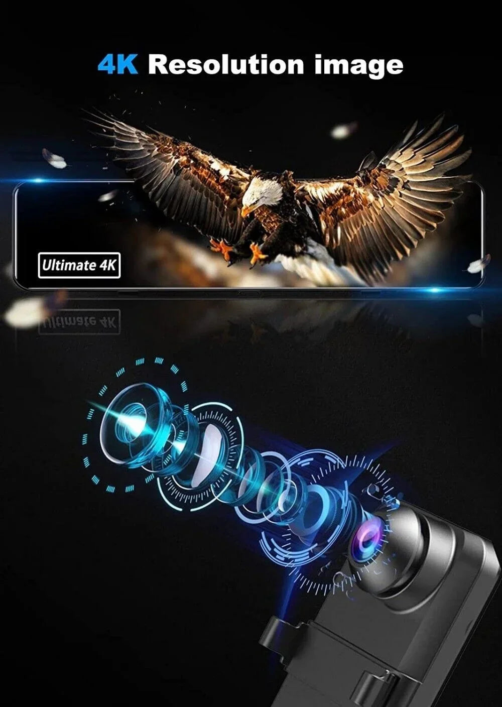 VVCAR Dual Dash Cam 4K UHD 11" IPS Rearview Mirror Car DVR Camera Front Rear Video Recorder
