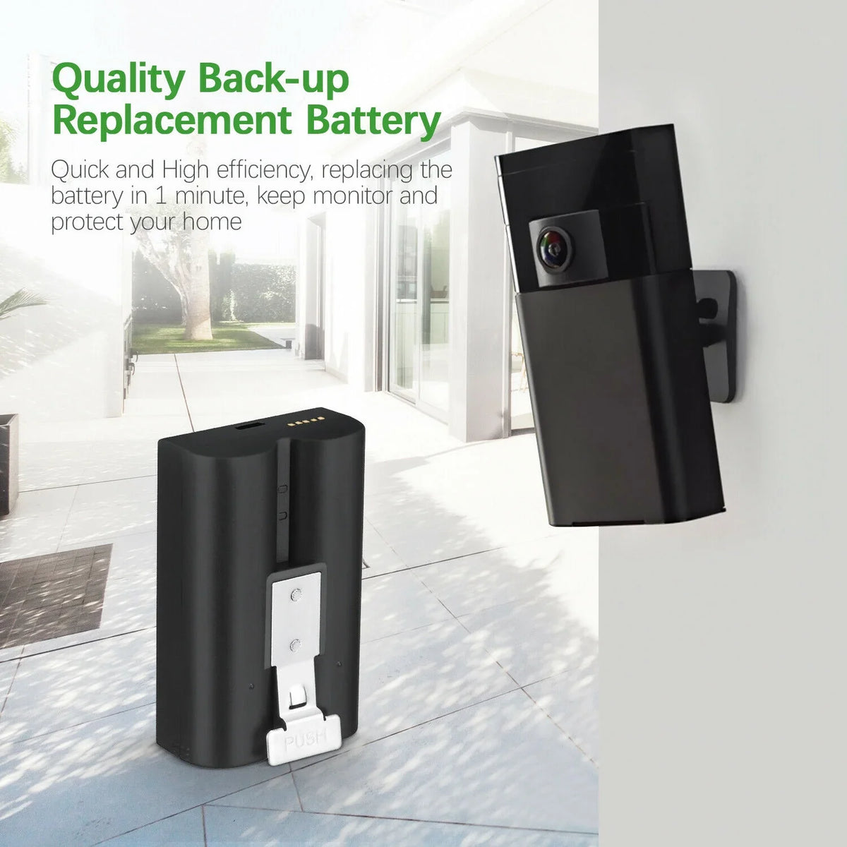 EBL 3-Pack Rechargeable Doorbell Replacement Battery Suitable with Ring Video Doorbell 2/3/3 Plus/4, Spotlight Cam, Stick Up Cam, for Ring Doorbell Camera, Backup Batteries 6040mAh 3.65V