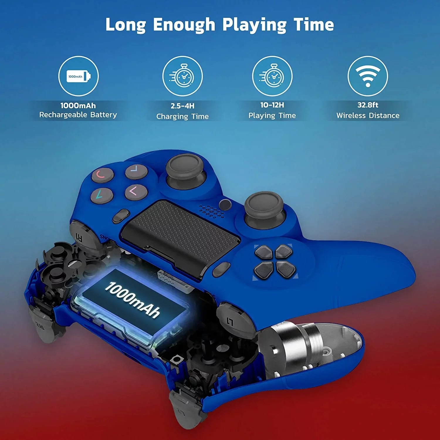 PRO Wireless GamePad Fitting with Samsung Galaxy A11/A51/A71/5G/71s 5G UW Controller Plus 1;000 Battery/Built-In Speaker/Gyro/Remote BlueTooth Slim (Blue)
