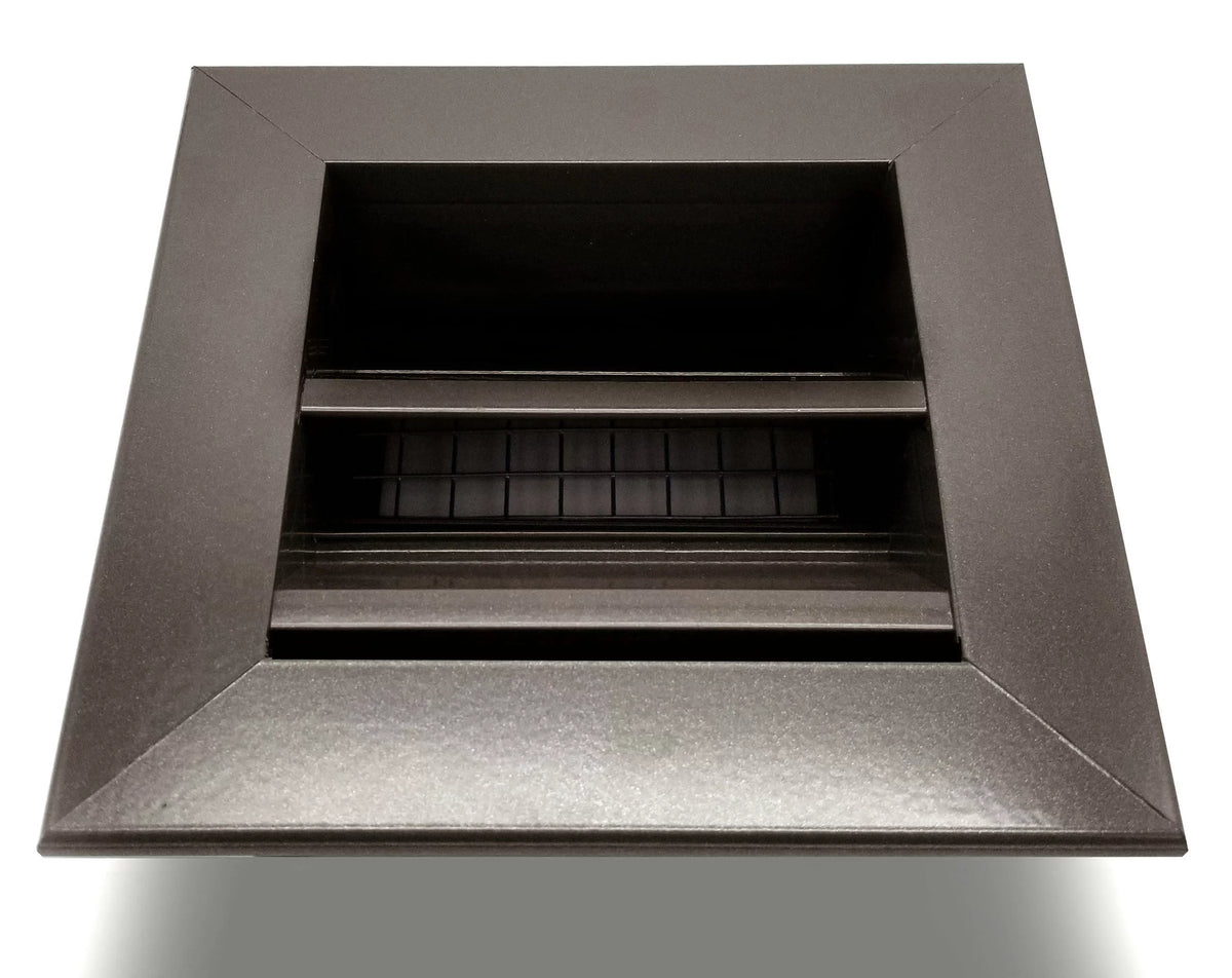 16"w X 8"h Crawl Space Aluminum Exterior Vent for Walls & Crawlspace - Rain & Waterproof Air Vent with Screen Mesh - HVAC Grille - Brown Outer Dimensions 17.5w x 9.5h