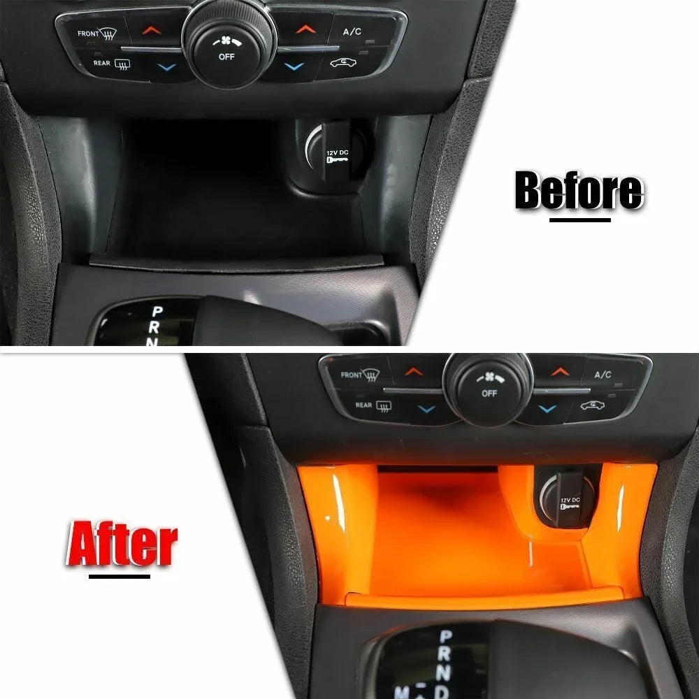 Teledu 14x Orange Inner Set Center Console Dash Protection Trim Kit