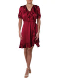 JILL Jill Stuart Womens Asymmetric Ruffle Hem Shirtdress Purple 10
