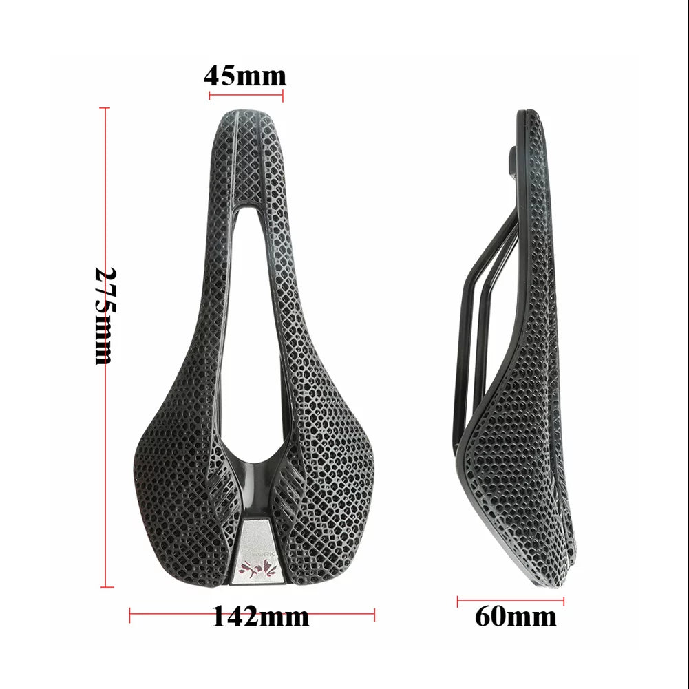 RACEWORK 30CRMO 3D Printed Saddle MTB Mountain Road Cycling Saddle Comfortable Honeycomb Structure Hollow Cushion