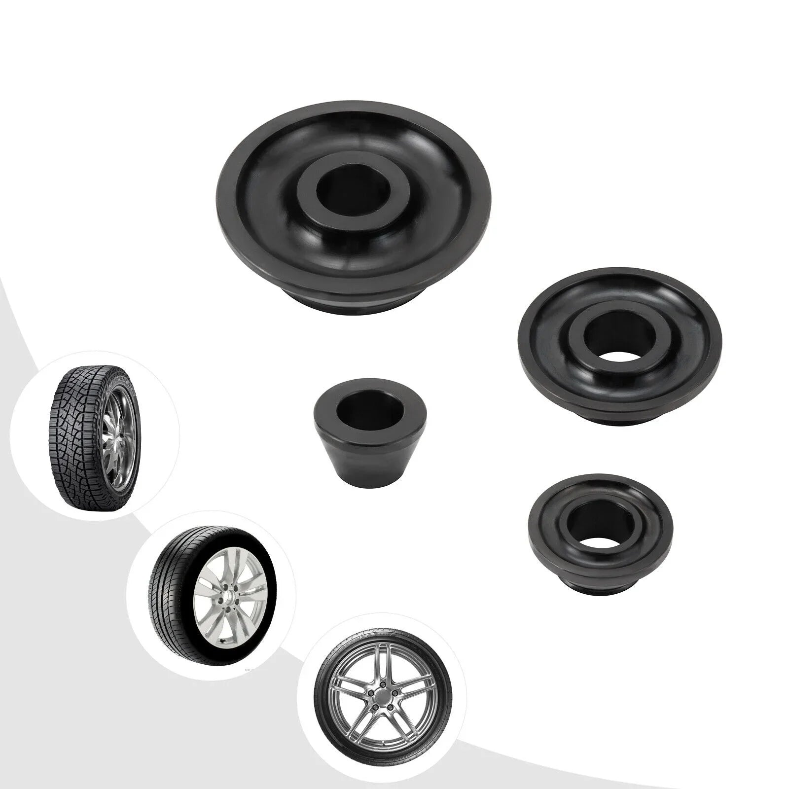 4 Sizes 36mm Tire Balancer Cones Set Wheel Balancer Adapter Cones Taper Cone Kit