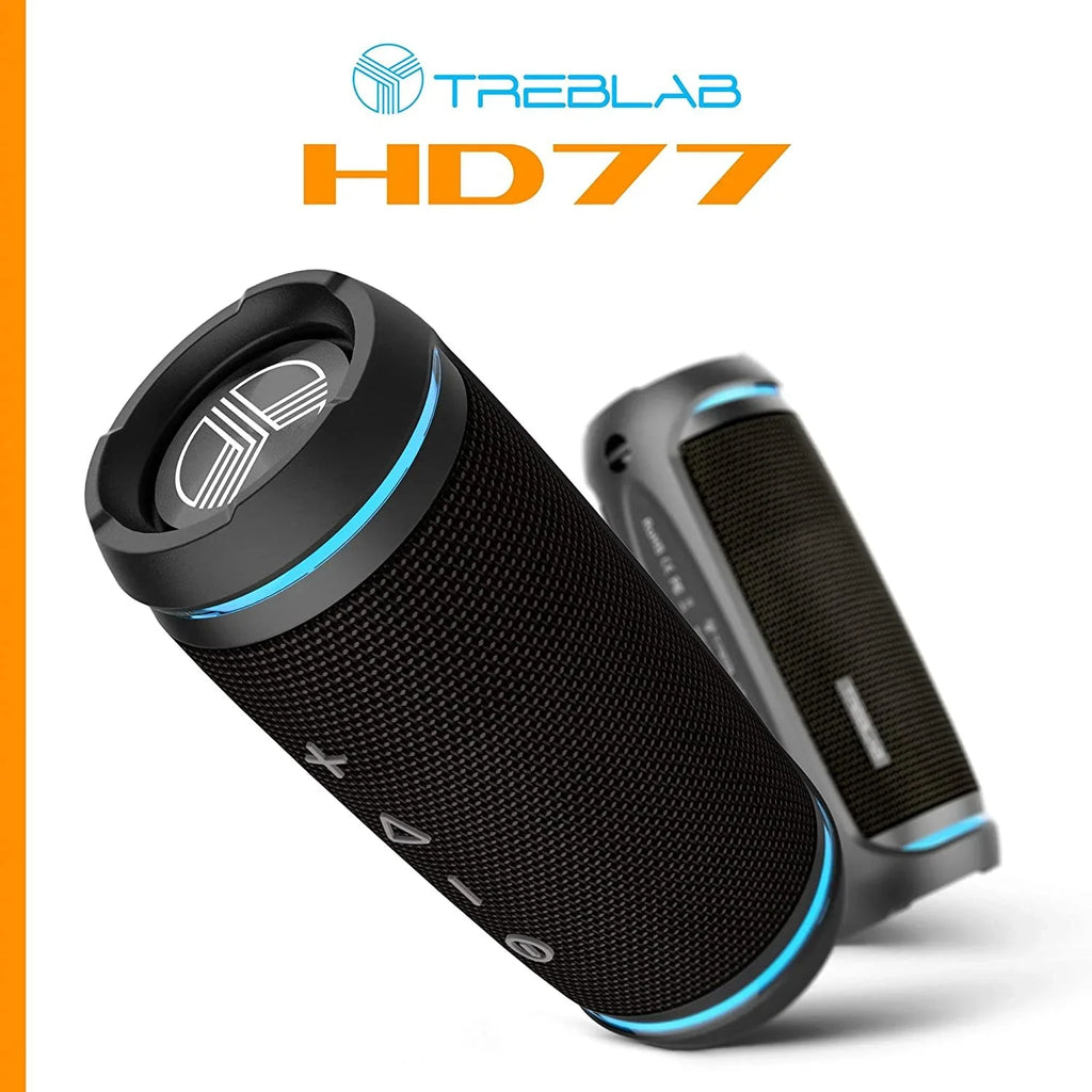 TREBLAB HD77 Rugged Wireless Speaker, Black