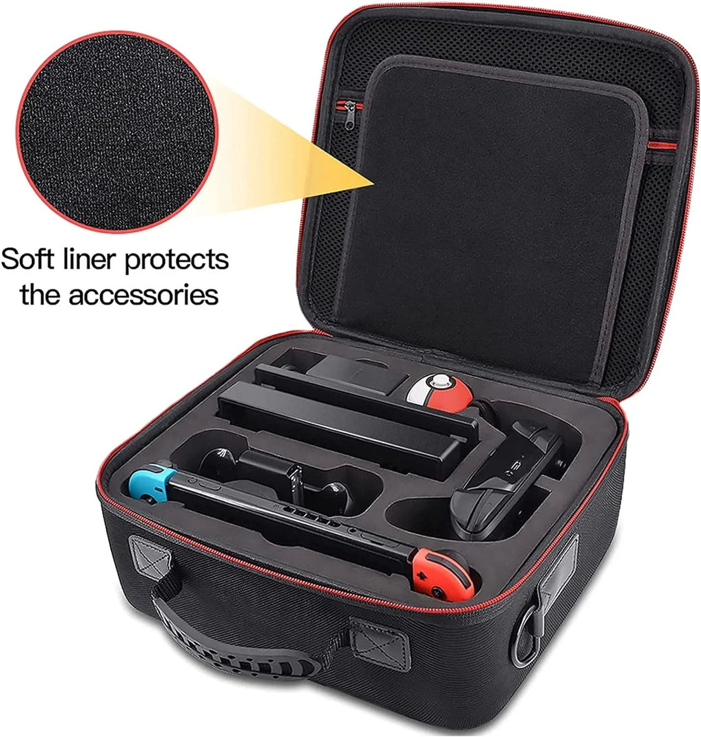 HEYSTOP Carrying Case Matching with Nintendo Switch / Switch OLED Model 2021, Portable Hard Shell Travel Bag for Switch Console & Accessories