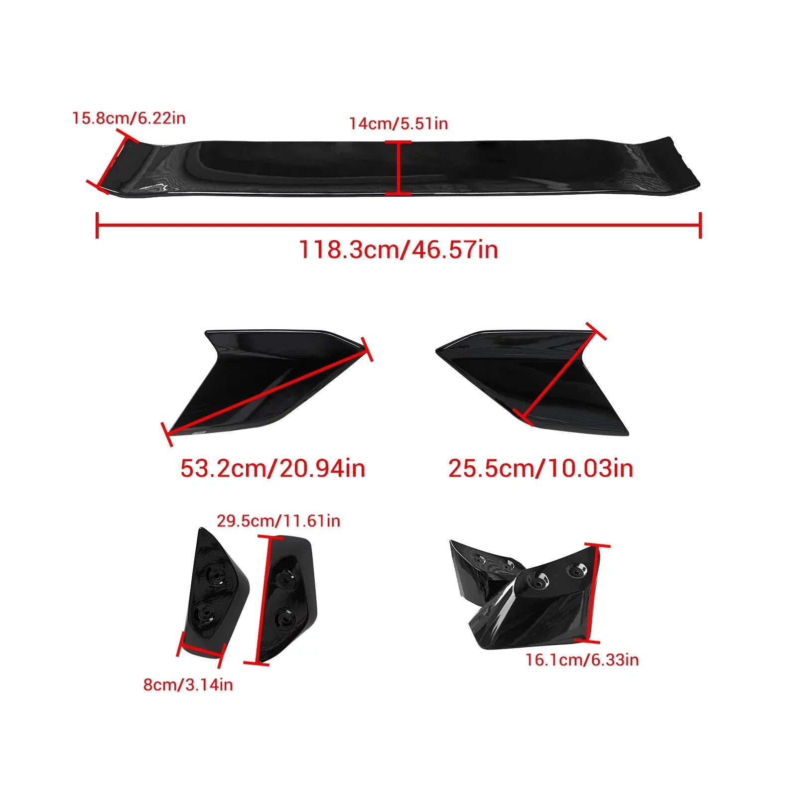 NINTE Rear Spoiler Trunk for 2022-2024 11th Honda Civic Hatchback Tail Wing Spoiler