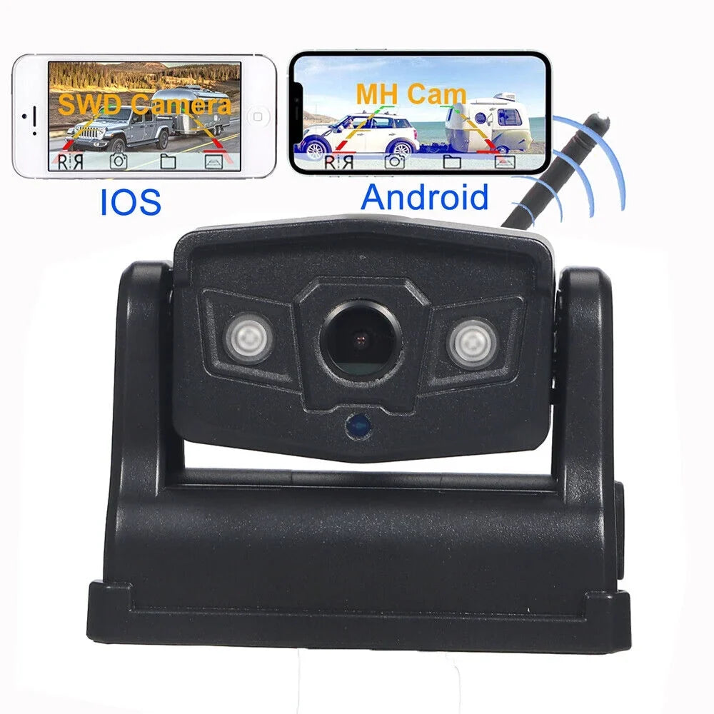 JLLOM Magnetic WiFi Wireless Backup Camera, 9600mAh Battery, Excellent for Front/Rear Vehicle View