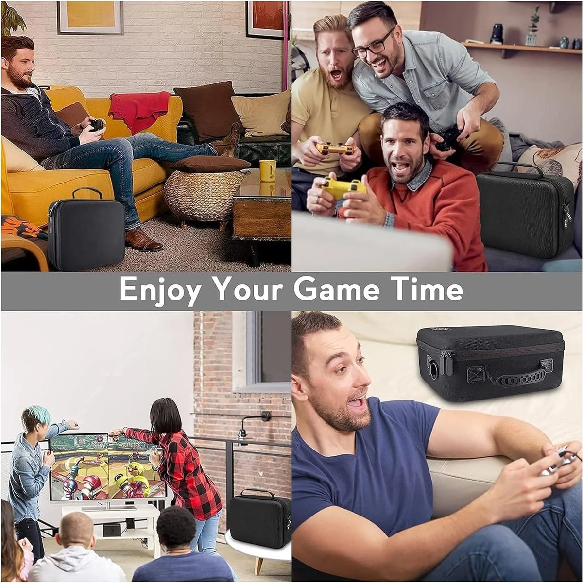 HEYSTOP Carrying Case Matching with Nintendo Switch / Switch OLED Model 2021, Portable Hard Shell Travel Bag for Switch Console & Accessories