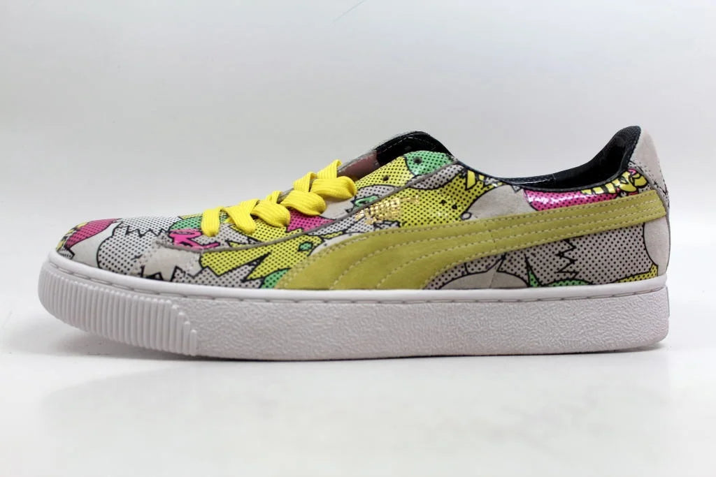 PUMA BASKET 68 DOPE COMICS PRINT LOW SNEAKER MULTI COLOR MEN SHOES SIZE 10 NEW