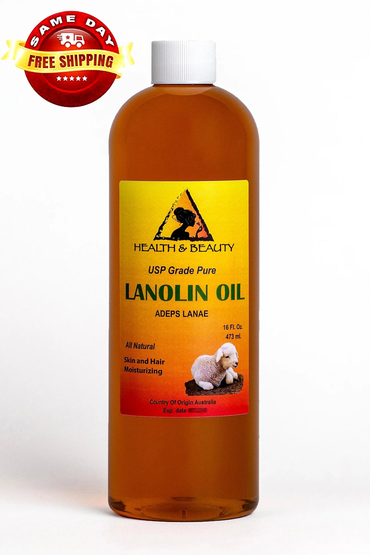 LANOLIN OIL USP GRADE PHARMACEUTICAL SKIN HAIR LIPS MOISTURIZING 100% PURE 16 OZ