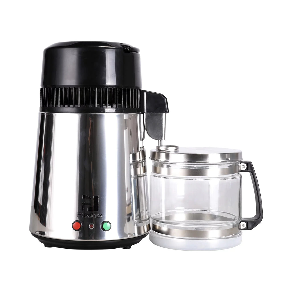 4L Home Water Distiller Purifier Machine Stainless Steel Glass Bottle
