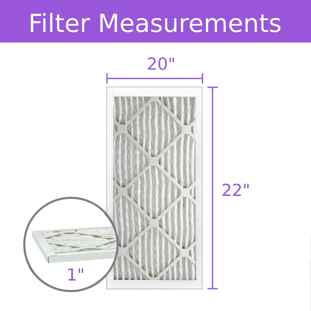 20x22x1, Purolator DMK80 Extended Surface Pleated Air Filter, Mechanical MERV 8, (6 Pack)