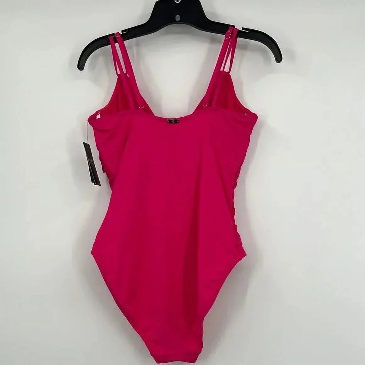 Ralph Lauren HOT PINK Double Strap Tummy Control One Piece Swimsuit, US 4