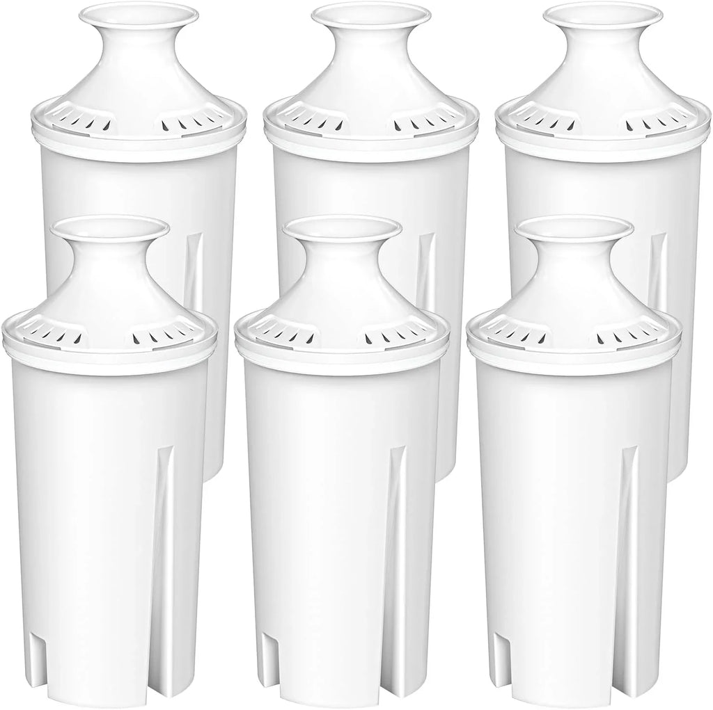 6-Pack Standard Water Filter Replacements for Brita® Water Pitchers and Dispensers, NSF Certified to Reduce Chlorine and Bad Taste, BPA free