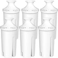 6-Pack Standard Water Filter Replacements for Brita® Water Pitchers and Dispensers, NSF Certified to Reduce Chlorine and Bad Taste, BPA free