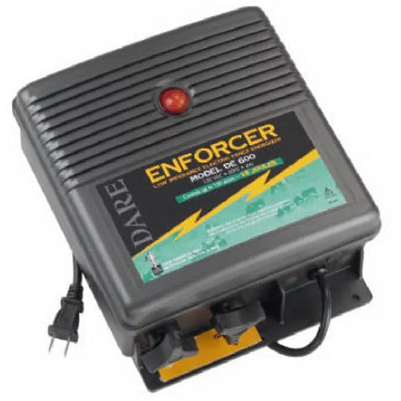 Dare Products DE 600 110 Volts Plug In Fence Energizer- Low Impedance - 1.5 Joule Output