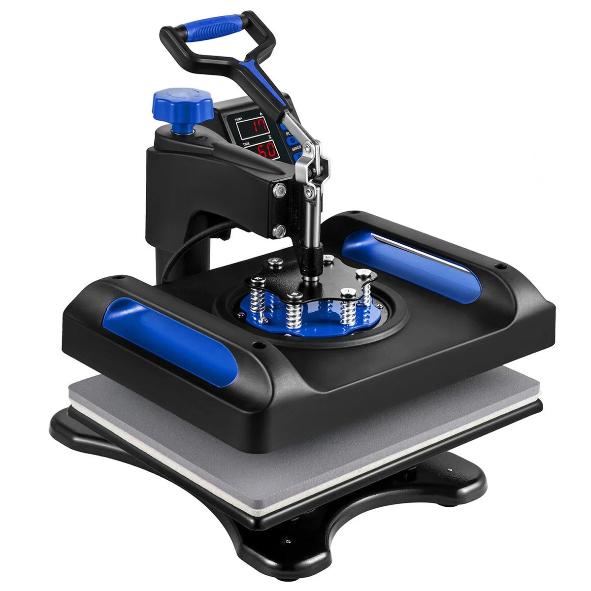 Blue Heat Press Machine 975W, 15 x 15 Inches Sublimation Transfer Printer, Digital Precise LCD Control Printing, 360 Swing Away Vinyl Transfer Printer for T-Shirts, Canvas Bag, Pillow, Banner