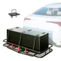 Teledu 60" x 24" x 6" Hitched Mounted Folding Cargo Basket with a 500 lb Capacity for Car SUV Truck Trailer, Black