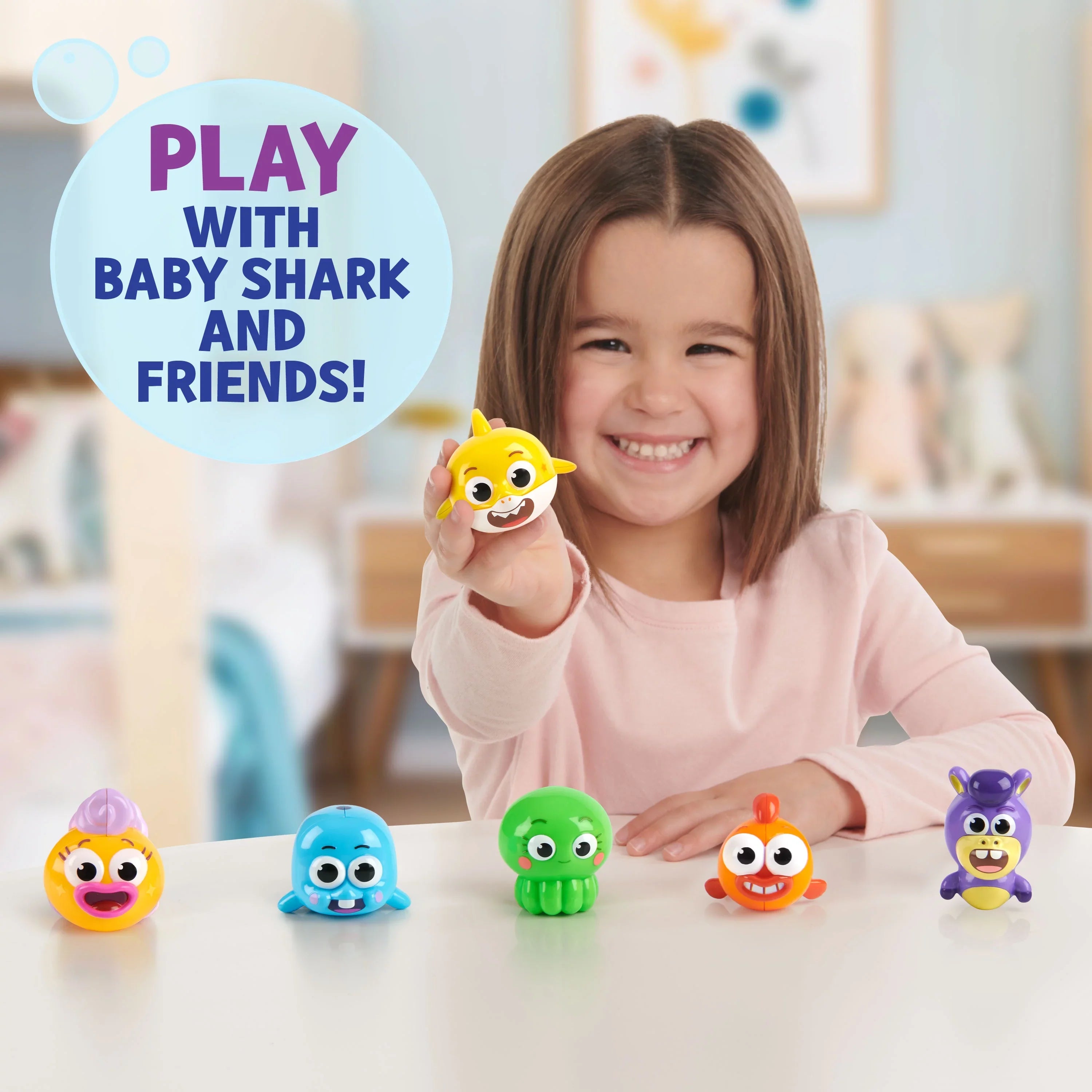 Baby Shark's Big Show! Collectible Figures, 6-Pack, Multicolor