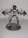 Preacher C url Weight Lifter Metal Bolt Figurine, curl bar