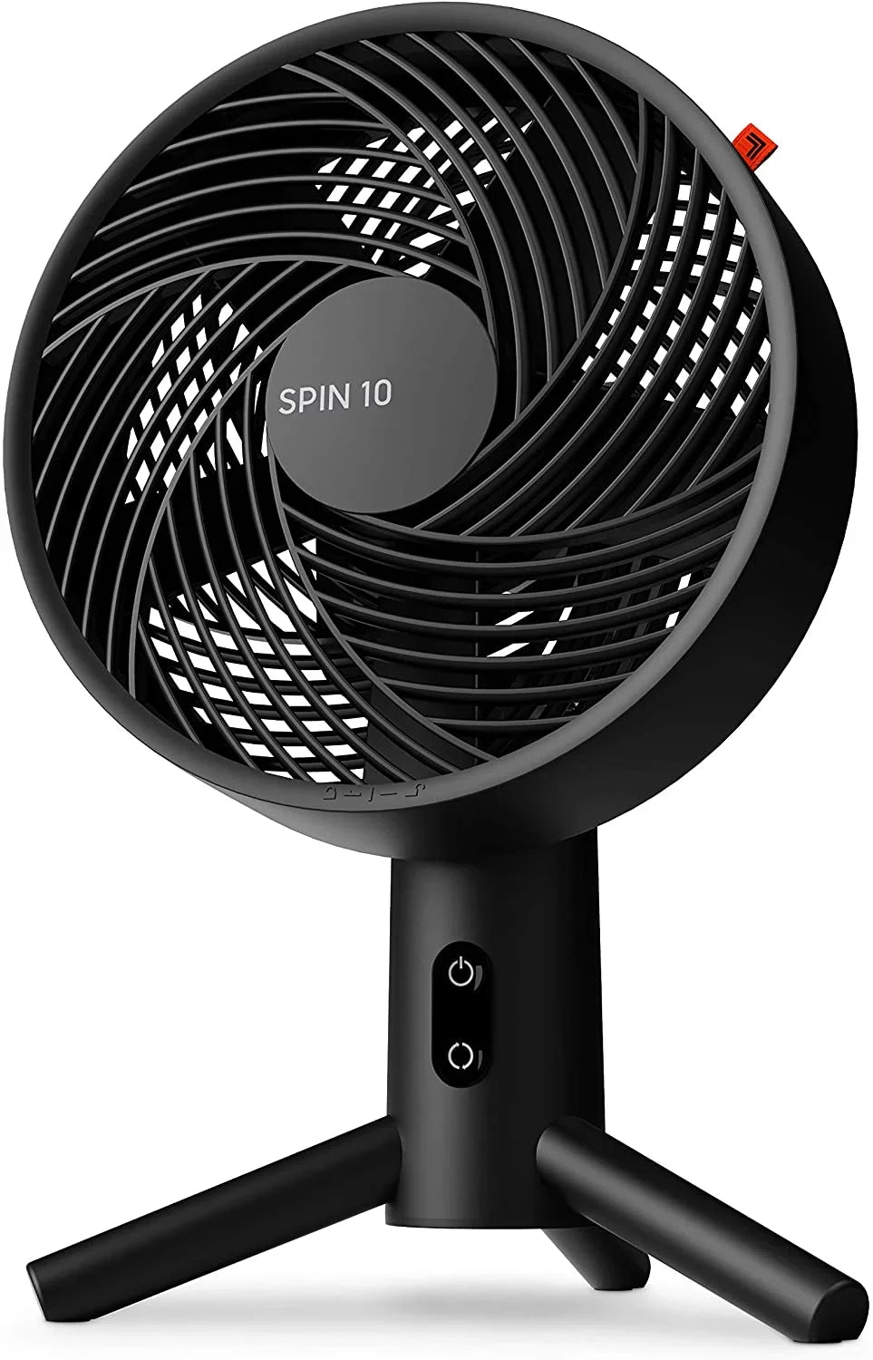 Sharper Image SPIN 10 Oscillating Desktop Fan, 15.5", Black