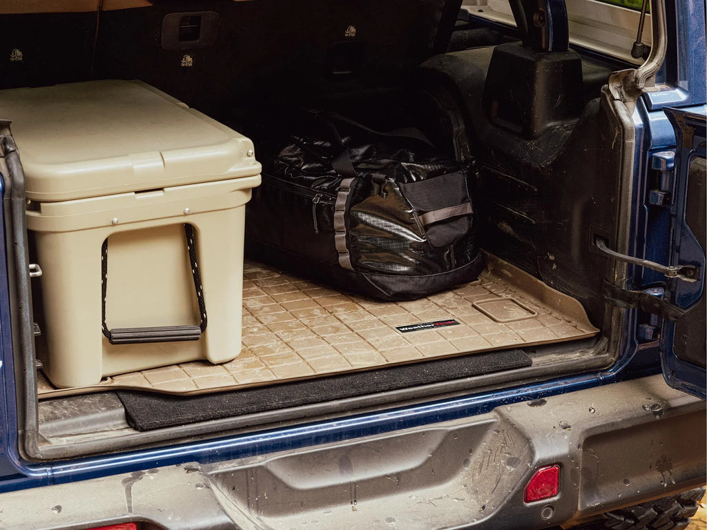 Environment Cargo Trunk Liner with Bumper Protector Matching with 2019-2024 Subaru Ascent - Behind 3rd Row Seating With Bumper Protector, Cocoa