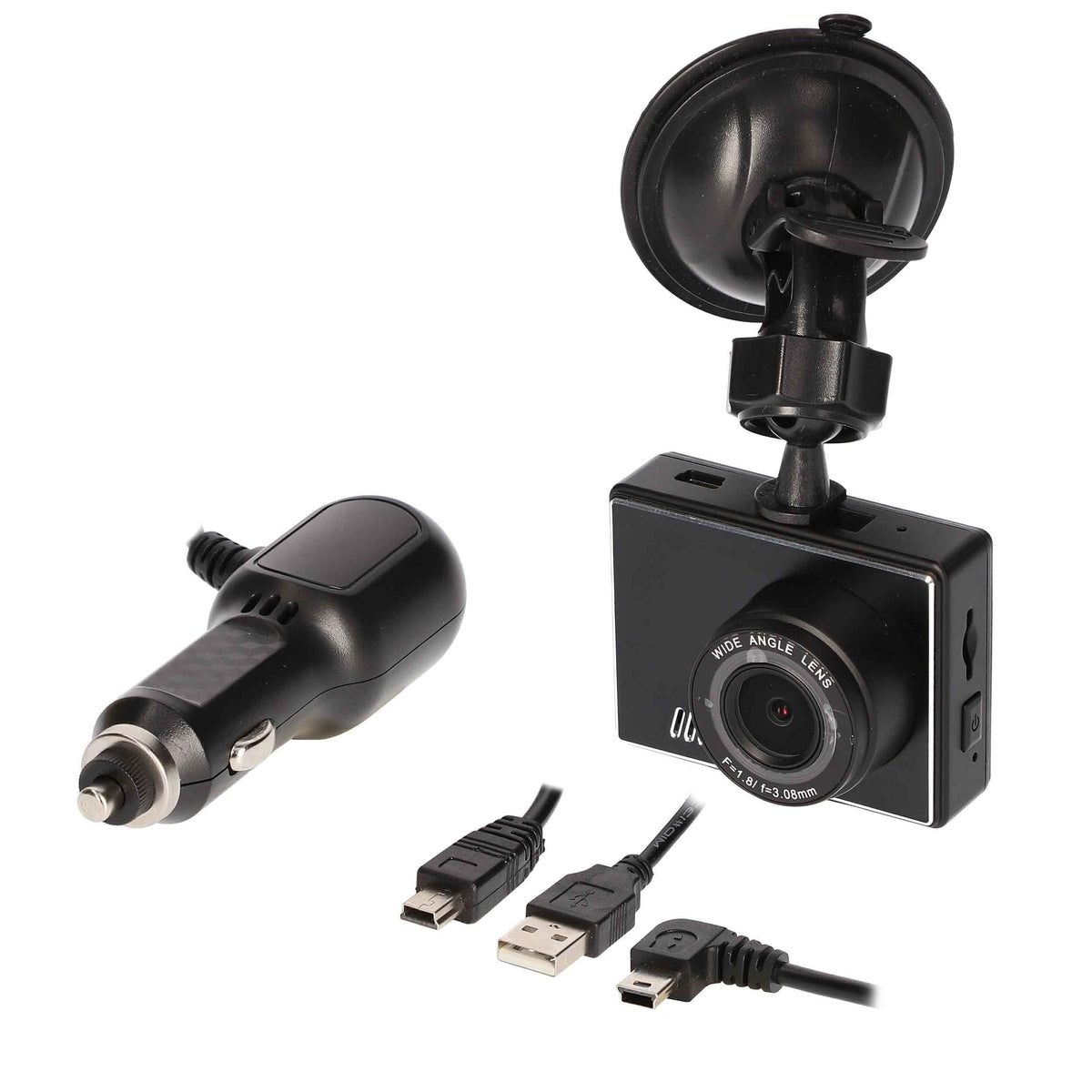 iBeam TE-DVR1080 Windshield Suction Mount 1080P Dash Camera w/ 2" LCD Screen
