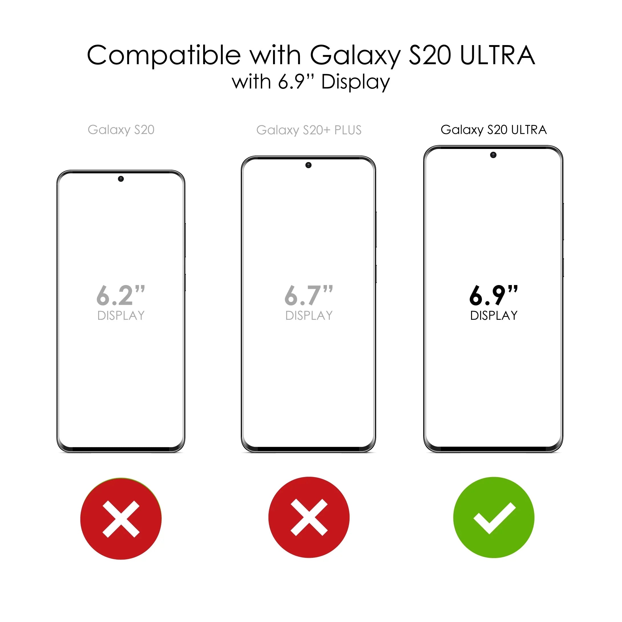 DistinctInk Clear Shockproof Hybrid Case for Galaxy S20 ULTRA / 5G (6.9" Screen) - TPU Bumper Acrylic Back Tempered Glass Screen Protector - Cross Heart - Faith Hope Love