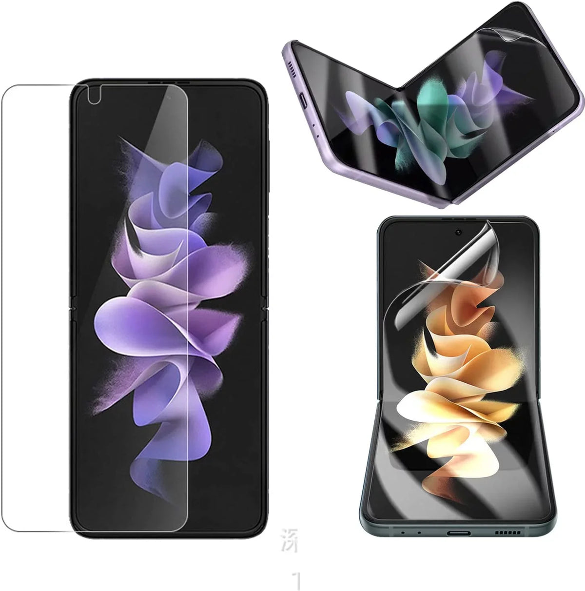 [3 Pack]Screen Protectors Fitting with Samsung Galaxy Z Flip 4 5G 2022, 3 Pack Inside Screen Self-Healing TPU Film