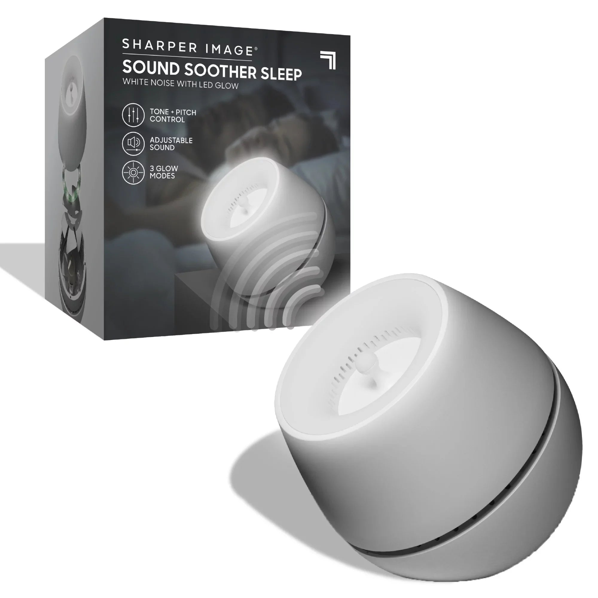 Sharper Image® Sound Soother Wind, White Noise Machine With LED Glow