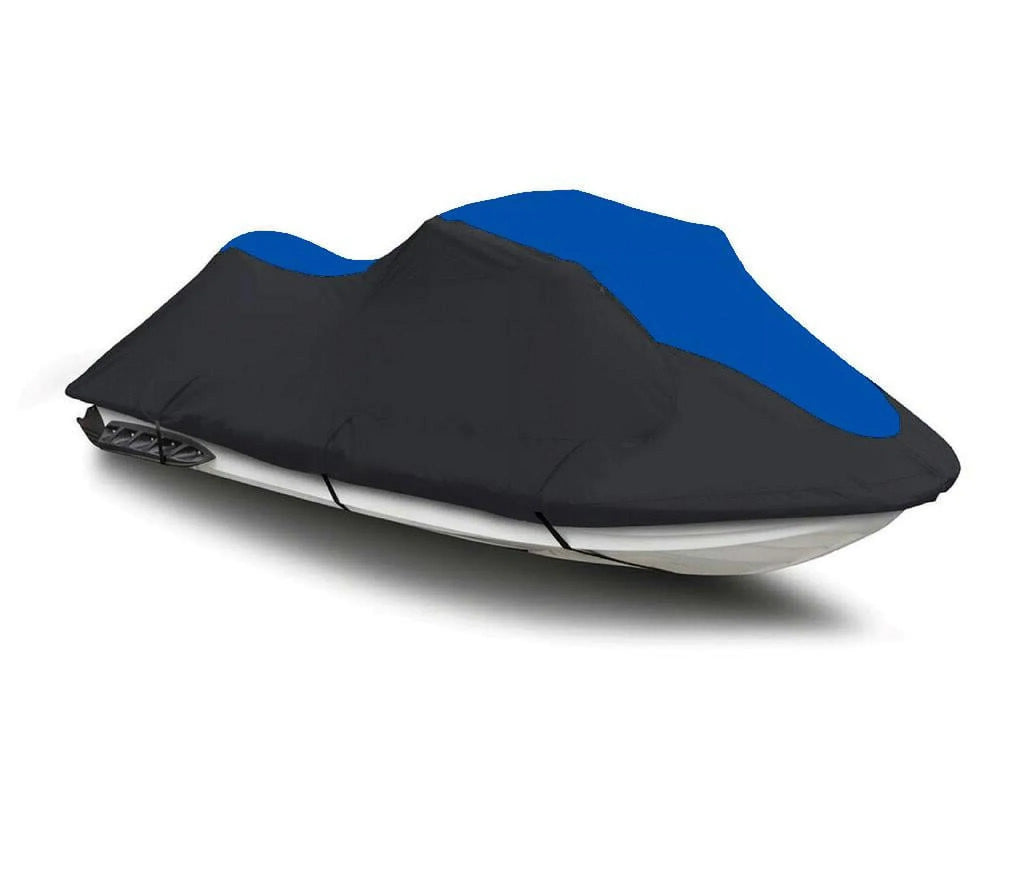 BLACK / BLUE HEAVY-DUTY, 600 DENIER PWC Jet Ski Shield Matching for Kawasaki 1200 STX-R 2002 2003 2004 2005 Trailerable