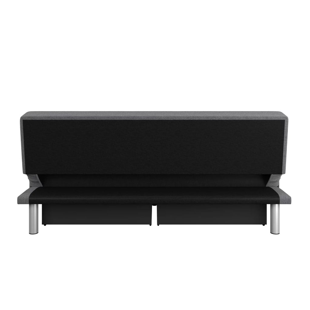 Serta Windsor Futon with Storage and Power, Gray Fabric