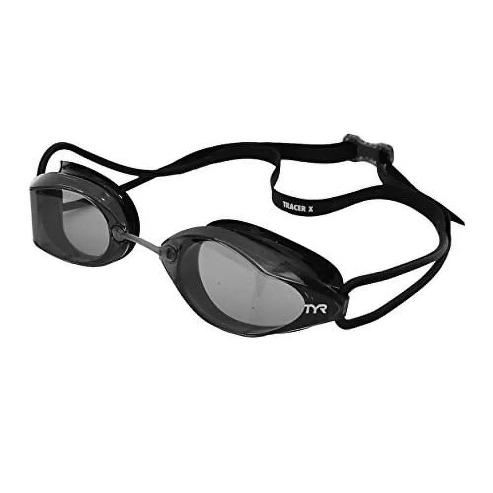 TYR Tracer X Racing Goggle Swim Goggle - Black Smoke Lens