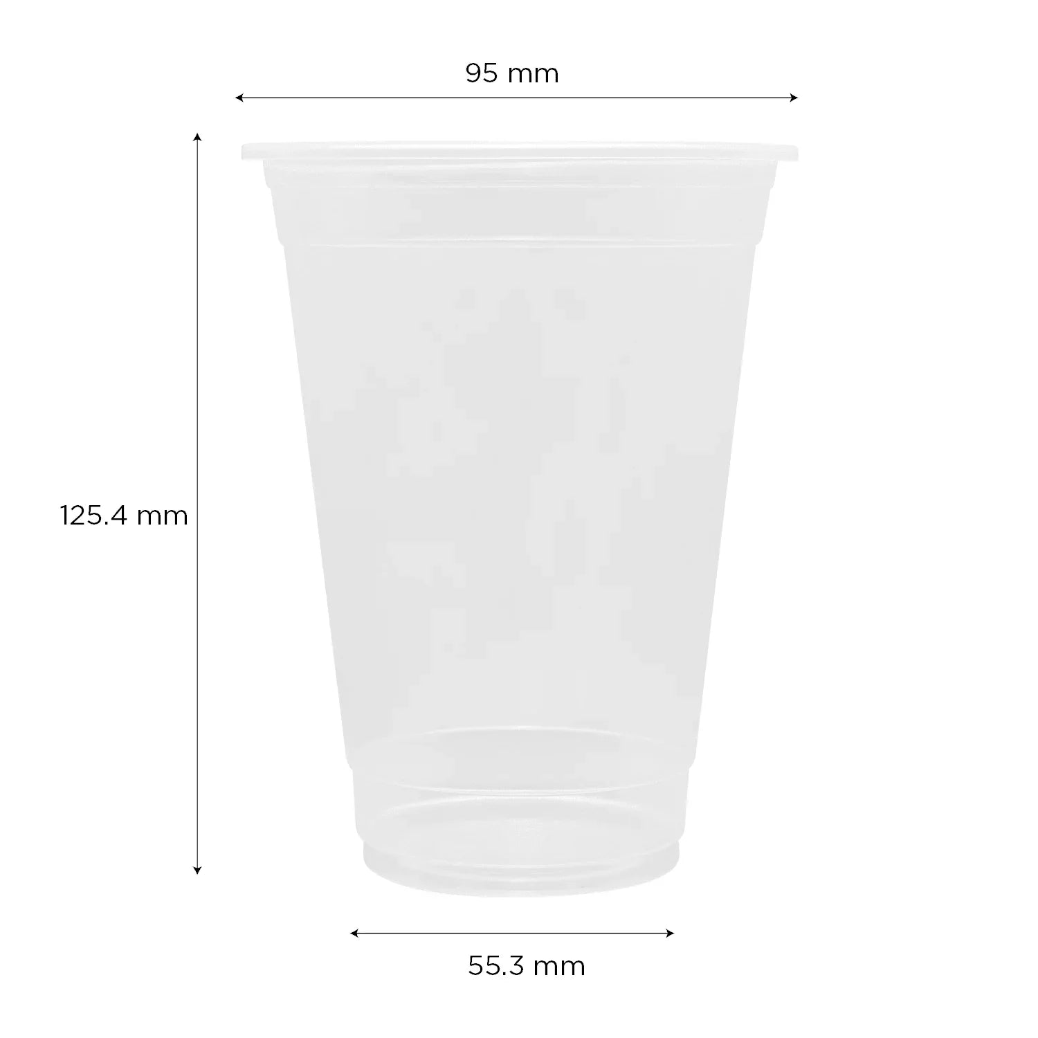 Karat C1011 Translucent U-RIM PP Modern Cups 16 oz 500 cc (95mm), 2000 Pcs