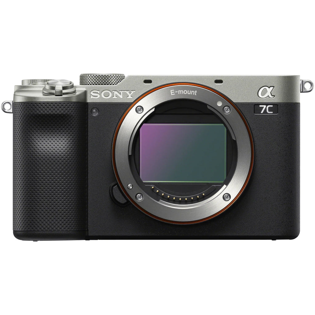 Sony a7C Mirrorless Full Frame Camera Body Silver ILCE-7C/S Bundle with Sigma 30mm F1.4 DC DN Contemporary Lens 302965 + Deco Gear Bag + Extra Battery & Dual Charger + 64GB Card +Tripod & Accessories