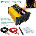 ALLTIMES 6000W Car Power Inverter Reted 500W DC12V-AC220V Modified Sine Wave Intelligent Digital Display 2 USB Ports Fast Charging Auto Charger Converter Adapter