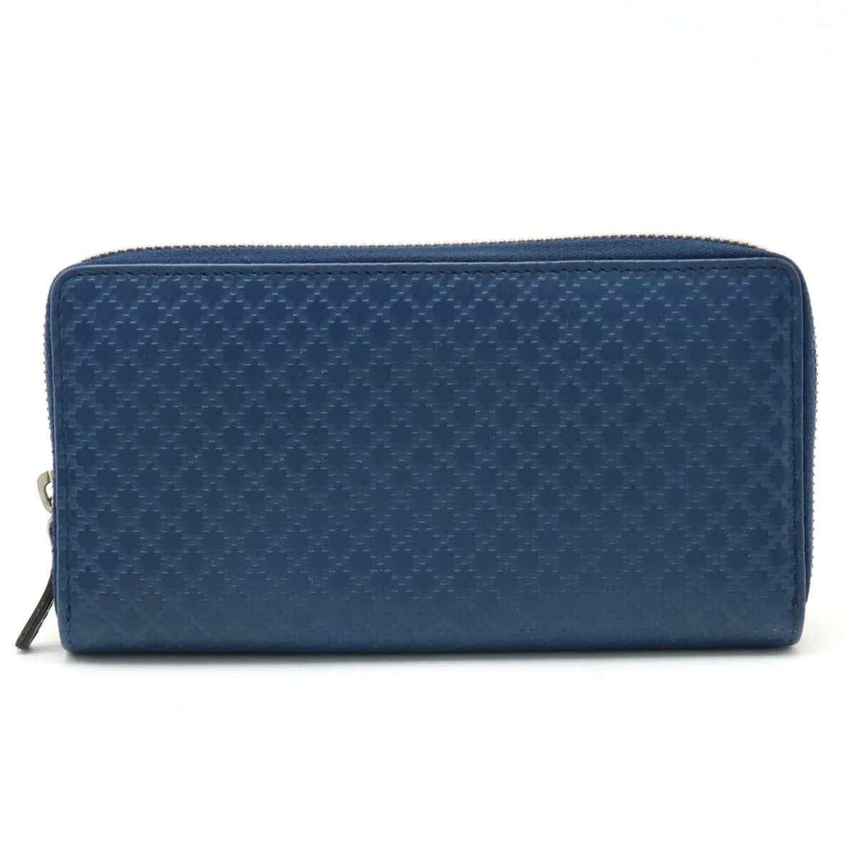 Pre-Owned GUCCI Gucci Diamante Round Long Wallet Leather Blue 307990 (Good)