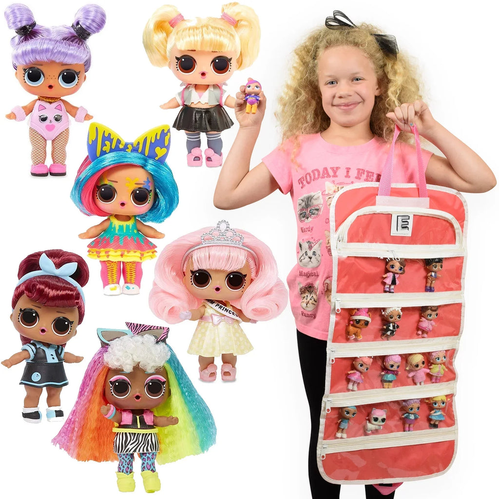 EASYVIEW Toy Storage Organizer Case Matching LOL Doll Bundle (2-items)