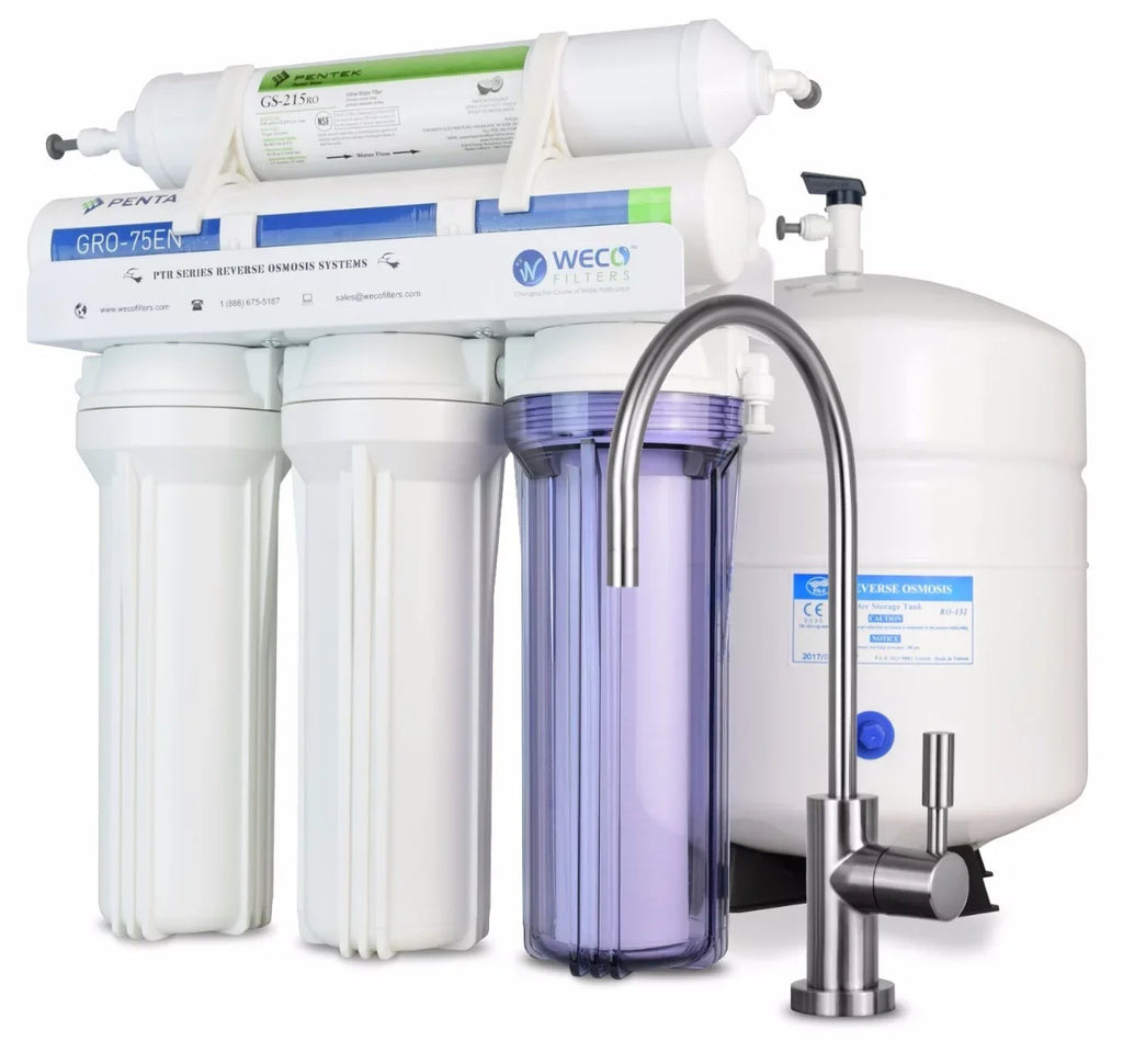WECO VGRO-75GS-215RO High Efficiency Reverse Osmosis Drinking Water Filtration System