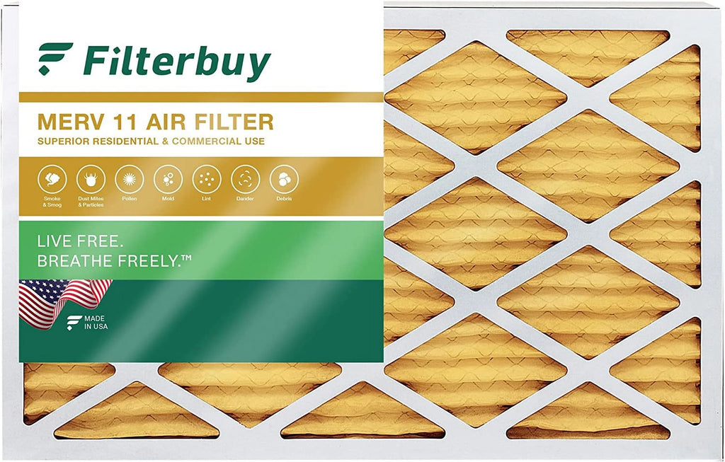 Filterbuy 16x24x4 MERV 11 Pleated HVAC AC Furnace Air Filters (1-Pack)